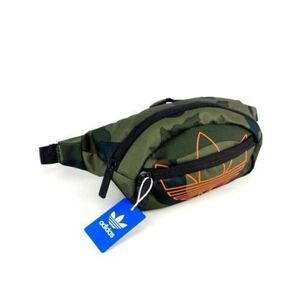 Adidas Originals Unisex Camo Olive Cargo/Signal Orange National Waist Fanny Pack